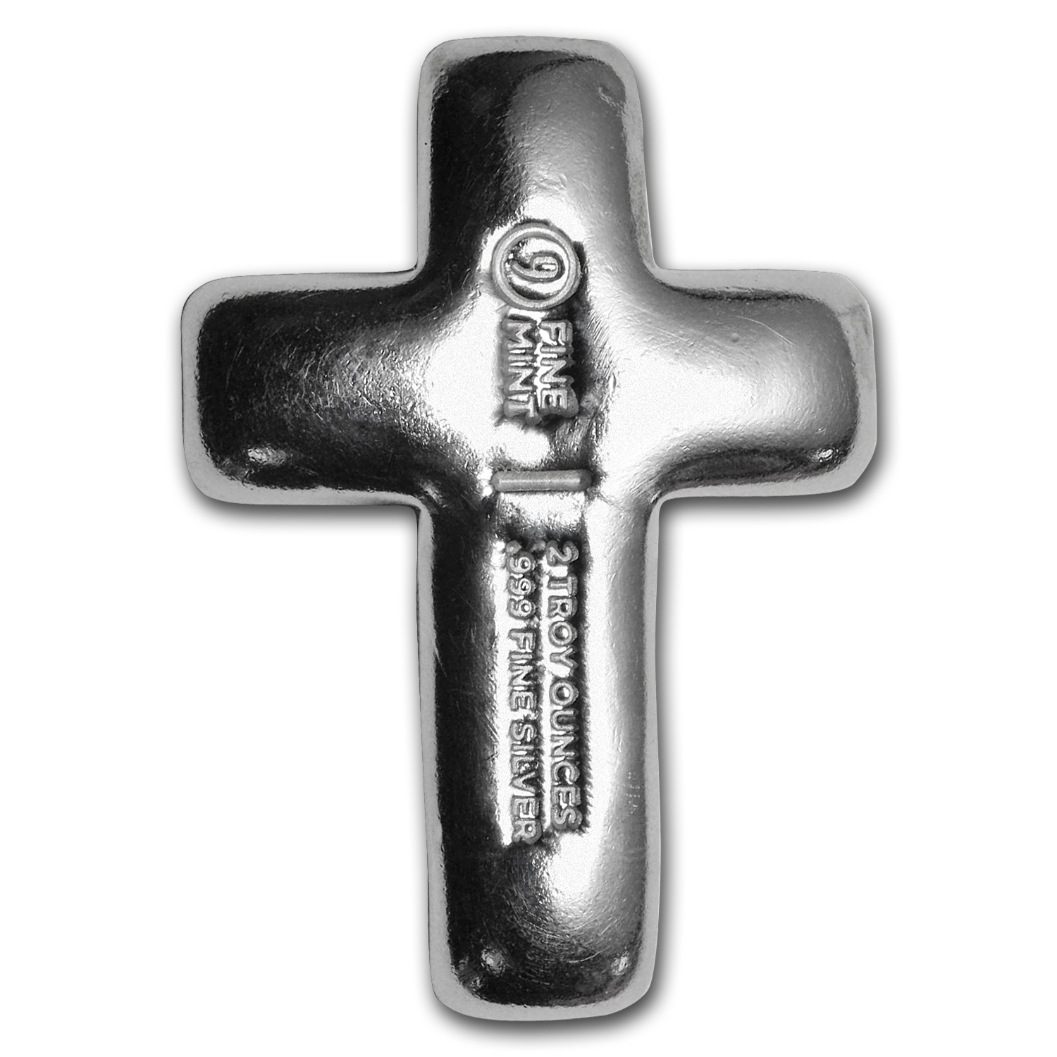 2 oz Hand Poured Silver Cross 9Fine Mint