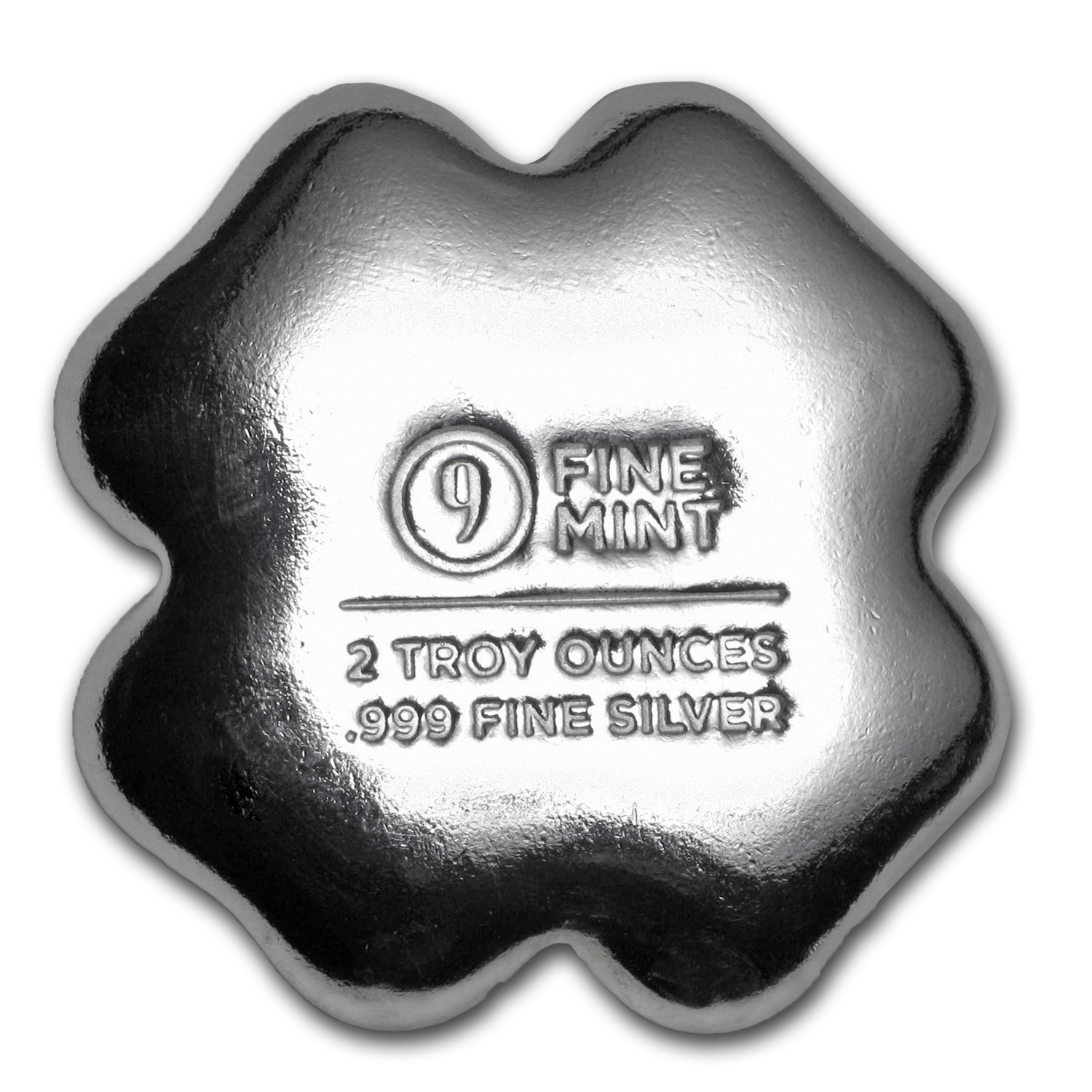 2 oz Hand-Poured Silver Shamrock